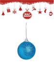Kit 36 Bolas Natalina Glitter Azul Decoração Árvore De Natal