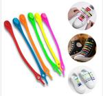 Kit 36 Cadarço Tenis de Silicone Elástico Adulto Infantil Idosos Coloridos