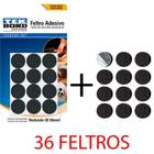 Kit 36 Feltro Protetor Adesivo Pé Sofá Cadeira Mesa Tekbond