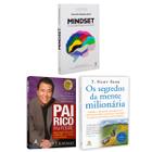 Kit 3livros, Pai Rico, Pai Pobre + Os Segredos Da Mente Milionária + Mindset, A Nova Psicologia do Sucesso, Aprenda Enriquecer, Edição Atualizada