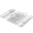 Kit 3pcs Organizador de Talheres e Facas Gaveta Cozinha Porta Talher Bandeja Separador Divisórias