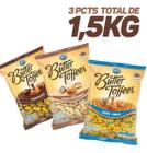 Kit 3pct De 500g Da Balas Butter Toffees - Vários Sabores - Arcor