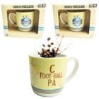 Kit 3Un Caneca Xícara Porcelana Reforçada 300Ml Café Clube - Brasfoot