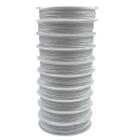 Kit 3un Linha Fio Fibra Poliamida Branco 1mm 30 Metros Arte - Macall