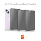 Kit 3UN Película Privacidade Fosca Flexível Para Proteção Iphone 13 Mini