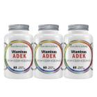 Kit 3x ADEK Vitaminas A D E K 60 Capsulas 500mg Flora Nativa