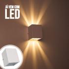 kit 3x Arandela de efeito 6 fachos branca + led 5w 3000K luminária externa e interna st566 - Starlumen