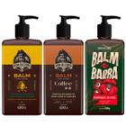 Kit 3x Balm Lemon Coffee Guaraná Para Barba  Don Alcides