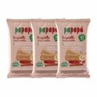 Kit 3X: Biscoito Infantil Biscotti Maçã e Canela Papapá 60g