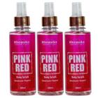 Kit 3x Body Splash Desodorante Corporal Pink Red 200ml Rhenuks