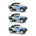 Kit 3x Brinquedo Carrinho Camionete Jeep 4x4 Azul - AP TOYS