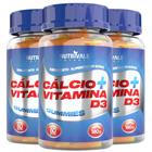 Kit 3X Cálcio + Vitamina D3 Gummies 60 Gomas - Nutrivale