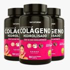 Kit 3x Colageno Hidrolisado com Acido Hialuronico Comprimidos Mastigáveis Sabor Chocolate 90 comprimidos