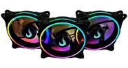 Kit 3x Cooler Fan Rise Mode Laser 120mm Led Argb