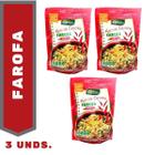 Kit 3X Farofa Bom Gosto Temperada Pedaços Alho Picante