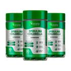 Kit 3x Frascos Spirulina 2x1, Superfoods, Rico em Proteínas, Vitaminas B, Selênio, 90 Cápsulas, Denavita