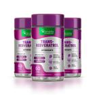 Kit 3x Frascos Trans- Resveratrol Antioxidante, Vitamina C, Licopeno 3x1, 60 Cápsulas- Denavita