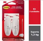 Kit 3X Gancho Adesivo Command Medio 2 unidades 3M (VENCIMENTO 05/24)