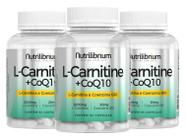 Kit 3x L Carnitina 2000mg C/ Coenzima Q10 Coq10 20mg 3 Mêses - Nutrilibrium