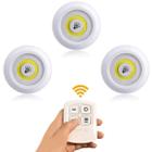 Kit 3X Luminária Lâmpada De Led Com Controle Remoto Portátil