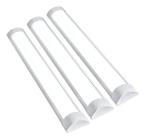 Kit 3X Luminária Linear 20W 6500K 60Cm Branco Frio