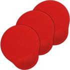 Kit 3x Mouse Pad de Espuma Leve TopGet Vermelho