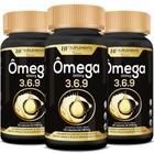 Kit 3x Omega 3 6 9 60 Caps Peixe Linhaça Borragem Hf - HF Suplements