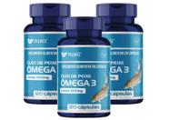 kit 3x Ômega 3 - Óleo de Peixe 1000mg - EPA 18, DHA12 120 Cápsulas Muwiz