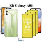 Kit 3x Películas de Cerâmica Fosca + Capa Capinha Anti Impacto Transparente Para Samsung Galaxy A06