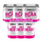 Kit - 3X Pink Bcaa Com Colágeno 250G+ 3X Pink Energy 60