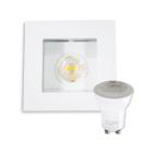 kit 3x Spot Embutir Recuado Flat Orientável + Led Mr11 4w Dimerizável branco quente St490