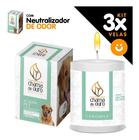 Kit 3x - Vela Aromática Acalma Pet 60g Cães Gatos - Camomila