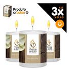 Kit 3x Vela Aromática Vela Perfumada 60g - Baunilha Vanilla - Chama de Ouro