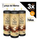 Kit 3x Vela De 7 Dias Atacado 250g Velas Na Cor Preta - Chama de Ouro