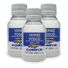 Kit 3x Verniz Acrílico Fosco 100ml Corfix