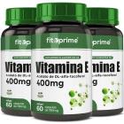 Kit 3x Vitamina E Concentrada 400mg 60 cápsulas Softgel - FitoPrime