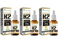 Kit 3x Vitamina K2 Menaquinona 120ug 20ml Flora Nativa