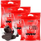 Kit 3x Whey Protein 100% Pure Concentrado Cookies Refil 907g - Integralmedica