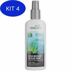 Kit 4 Água Micelar Vegano De Aloe Vera Com Extrato De Algas