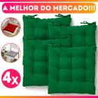 Kit 4 Almofadas Assento Grande Cheio Decorativa Futon 40x40cm Banco Sofá Poltrona Cadeira