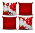 Kit 4 Almofadas Cheias Lindas Quarto Sala Sofá Com Refil