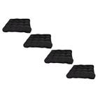 Kit 4 Almofadas Decorativa Futon Assento De Cadeira Sofa Pallet Banco Preto Cheia Confortavel Macio C/ Fitas De Amarrar 40x40CM