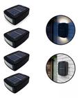 Kit 4 Arandela Lâmpada 30 Leds Luz Solar Com Sensor Noturno De Movimento Para Parede Caminho Jardim