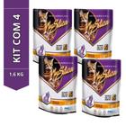 Kit 4 Areias Para Gatos Cristais de Sílica Higiênica MecSílica 1,6kg