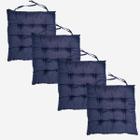 KIT 4 Assentos Almofadas Futon Cadeira Grande Cheia Decorativa Sofá Poltrona Cama Fita Para Amarrar 40x40cm