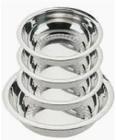 Kit 4 Bacias Tigela Bowl De Inox - 24,5 Cm/24 Cm/22 Cm/15 Cm