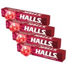 Kit 4 Bala Halls Cereja 28g