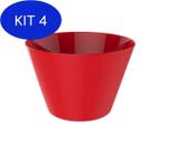 Kit 4 Balde Para Pipoca Multiuso Pipoqueira Vermelho Crippa