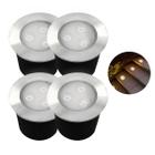 Kit 4 Balizadores Spot Led 3w Ip67 Bivolt Luz Branco Frio