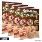 Kit 4 Banners Gelinho Gourmet Impresso Em Alta Qualidade